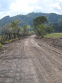 The newly widened road