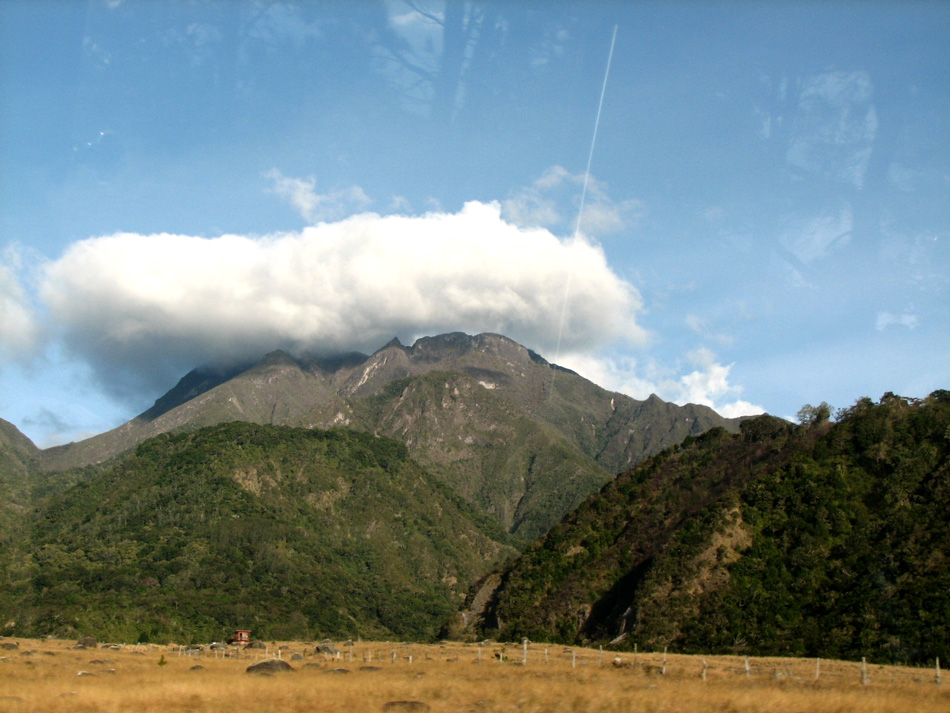 Volcan Baru in cloud.
